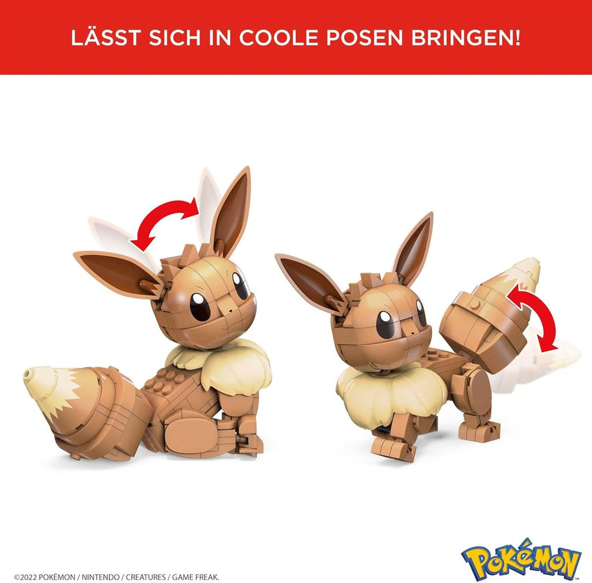 MEGA HDL84 - Mega Construx Evoli Pokémon Baukasten, Konstruktionsspielzeug für Kinder, Spielzeug ab 7 Jahren
