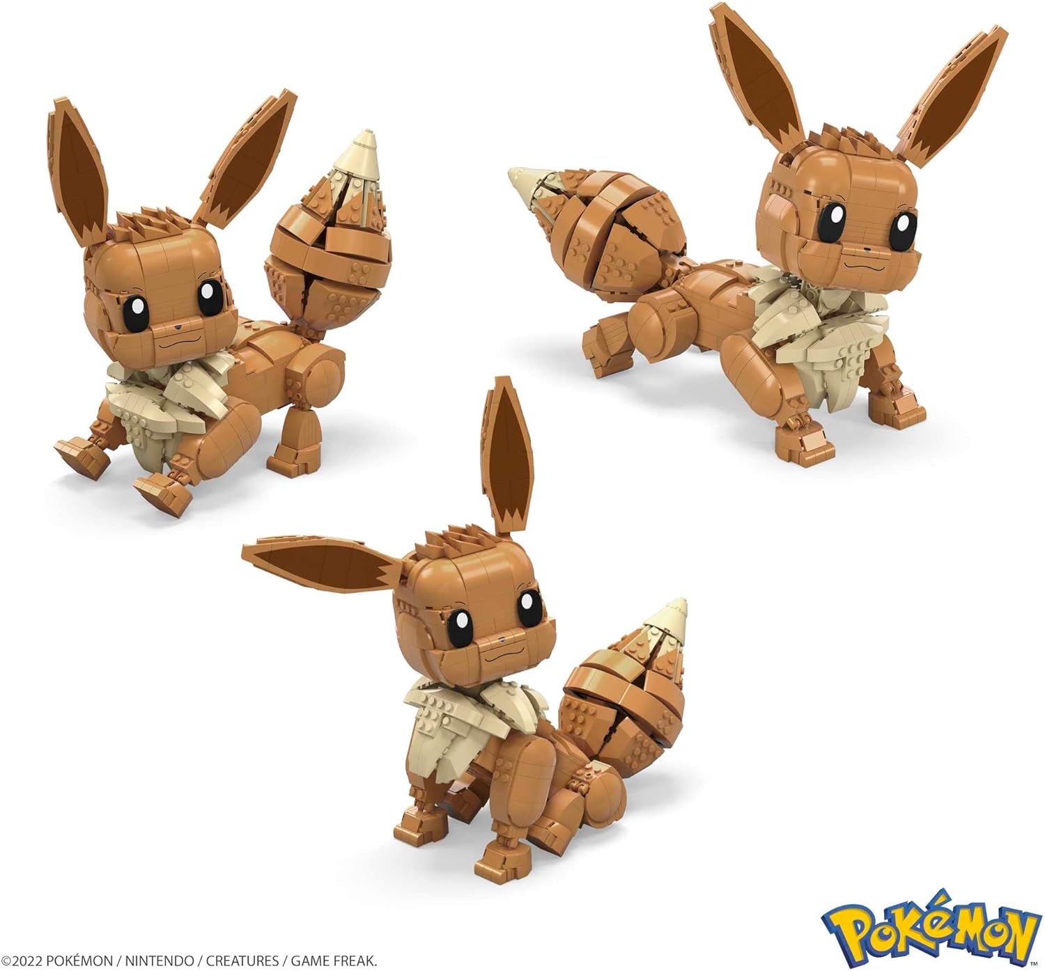 MEGA Construx GMD34 - Pokémon Jumbo Evoli (30cm), Bauset mit beweglicher Figur, Spielzeug ab 10 Jahren