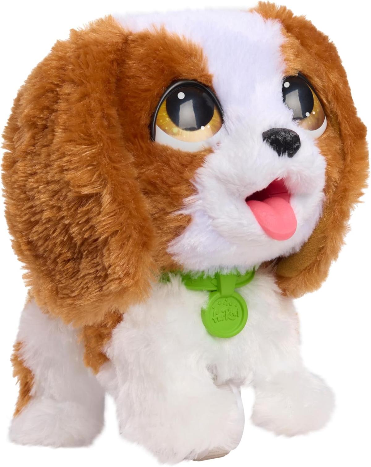 Just Play furReal Poop-a-Lots Cavalier King Charles Spaniel, interaktives, 20,3 cm großes, laufendes Plüschtier, Hündchen mit Leine, das „Häufchen“ Macht, 6-teilig, Kinderspielzeug ab 4 Jahren