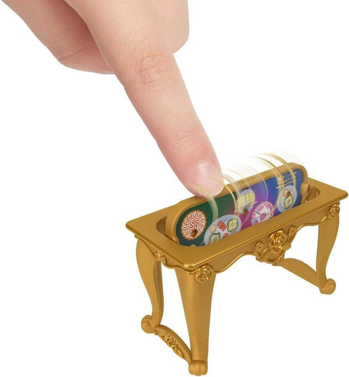 Mattel Disney Prinzessin-Spielzeug Belles Stapelschloss Puppenhaus-Spielset mit kleiner Puppe und 9 Teilen inspiriert von dem Disney-Film Reisespielzeug und Geschenke für Kinder JDP54