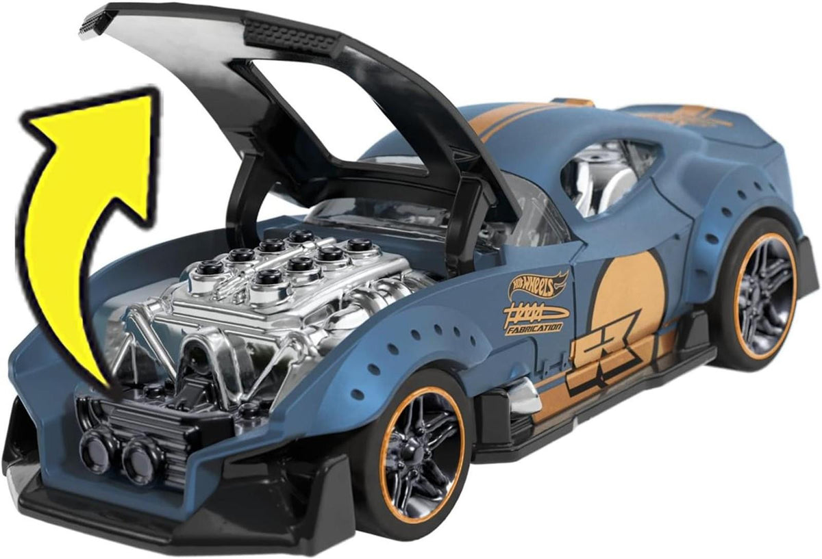 Hot Wheels Pull-Back Speeders Spielzeugauto im Maßstab 1:43, Auto zum Zurückziehen und Loslassen, mit Rolomatic-Motor oder Tür, Kofferraum oder Motorhaube zum Öffnen, Modelle können variieren, HPR70