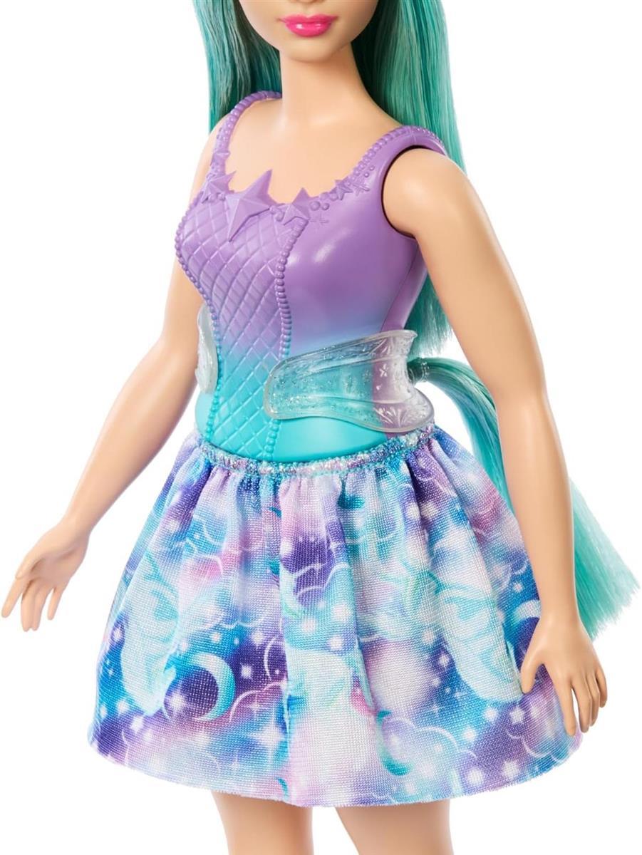 Barbie Einhorn Puppen mit bunten Fantasiehaaren, Outfits mit Farbverlauf und Fantasy-Accessoires rund um das Thema Einhorn, HRR15