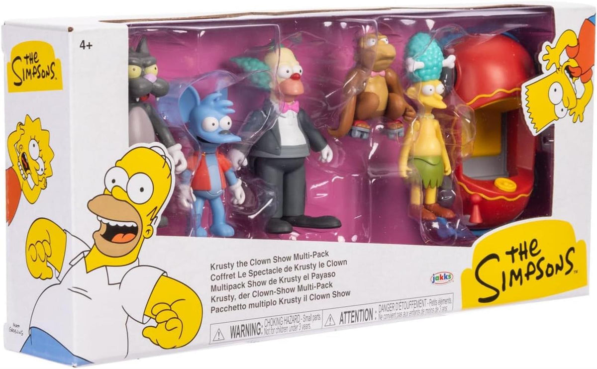 Die Simpsons 6 cm Figuren Multipack „Krusty, der Clown“, bewegliche Gliedmaßen, zum Sammeln, für Kinder ab 4 Jahren