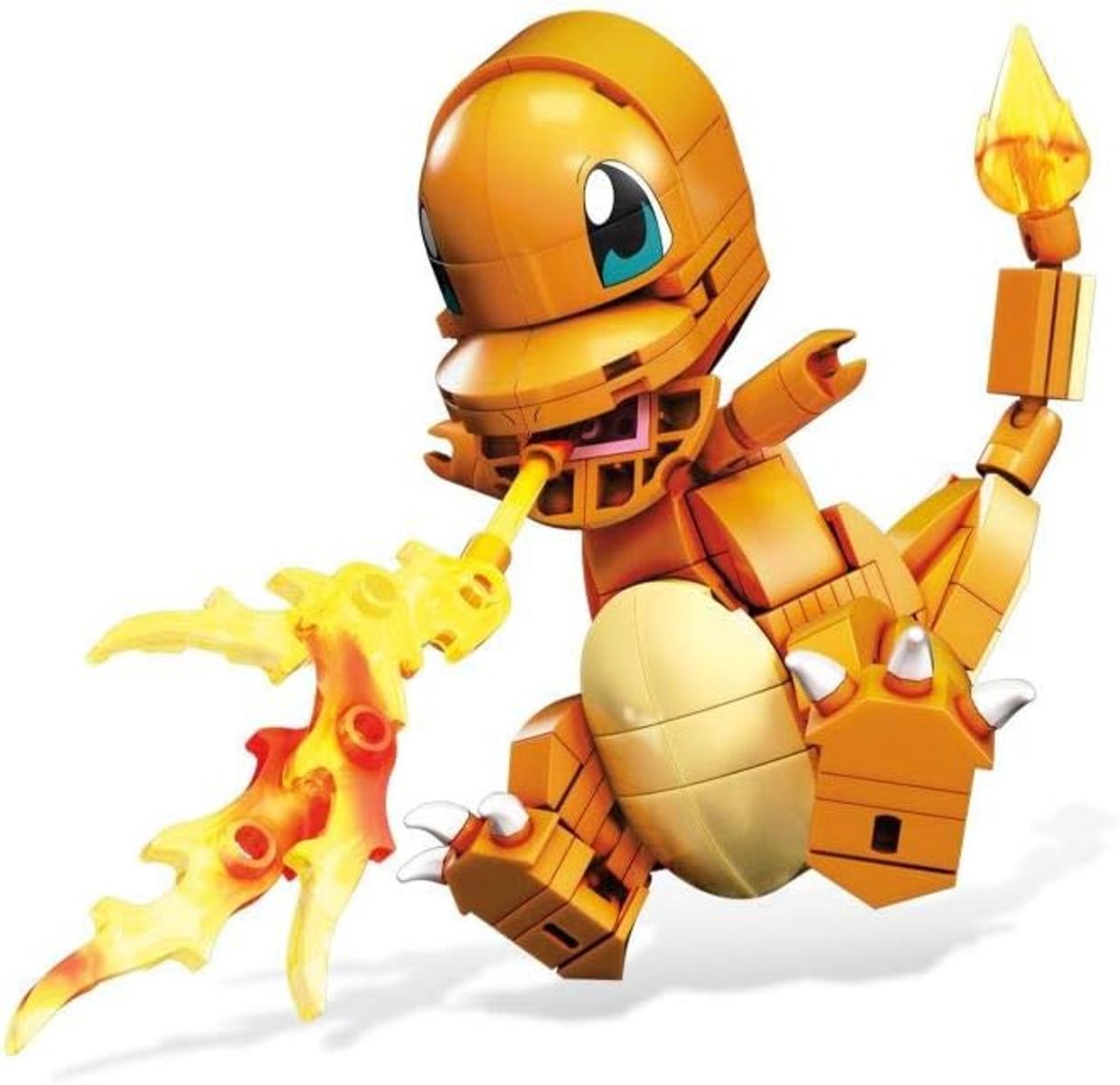 MEGA POKÉMON - detailgetreue und feuerspeiende Glumanda-Figur zum Zusammenbauen, Bauspielzeug für Kinder ab 6 Jahren, GKY96