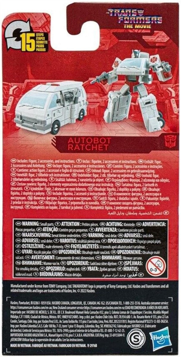 Transformers Studio Series Core-Klasse Autobot Ratchet Figur Kampf um Cybertron, 8,5 cm groß, F3143, Multi