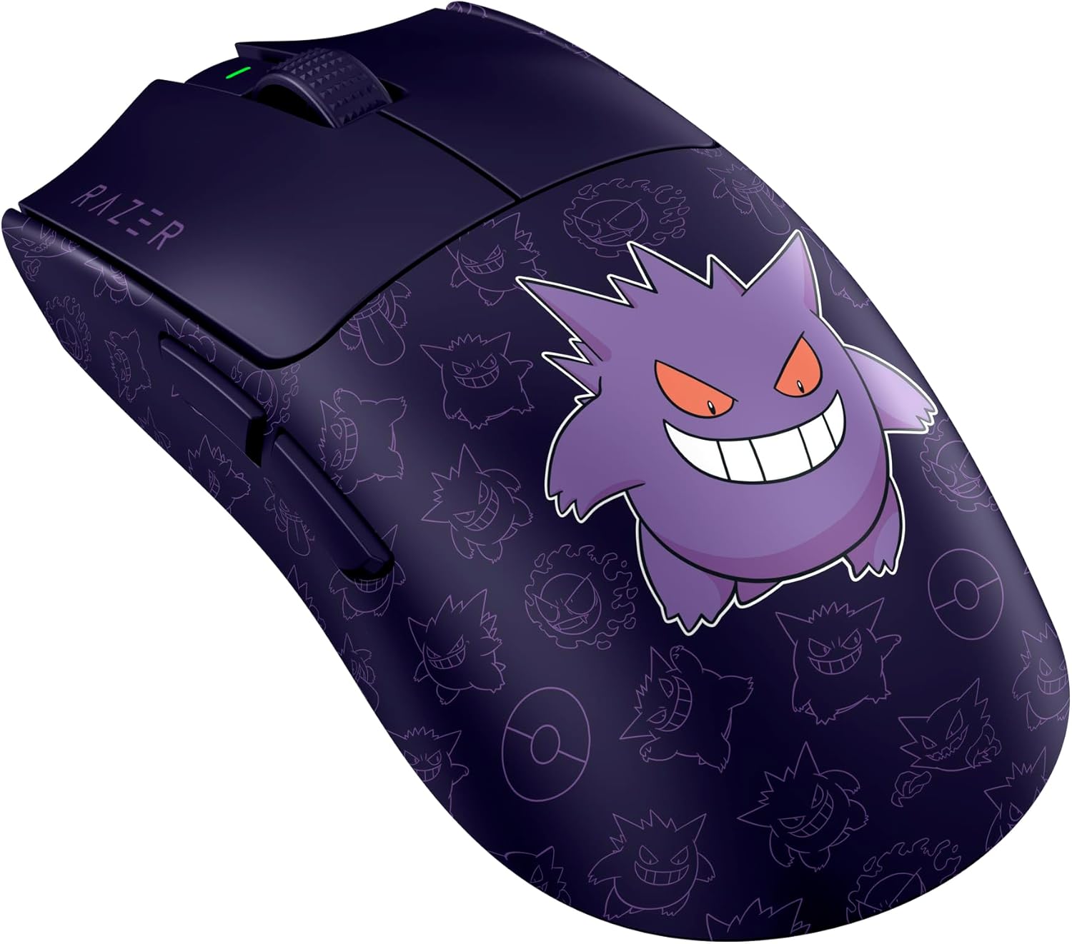 Razer Cobra Gengar Edition - Leichte kabelgebundene Gaming-Maus - 8500 DPI Sensor - 58g - optische Mausschalter 3th Gen - Chroma-Beleuchtung - Speedflex-Kabel - PC/MAC | Pokémon Gengar
