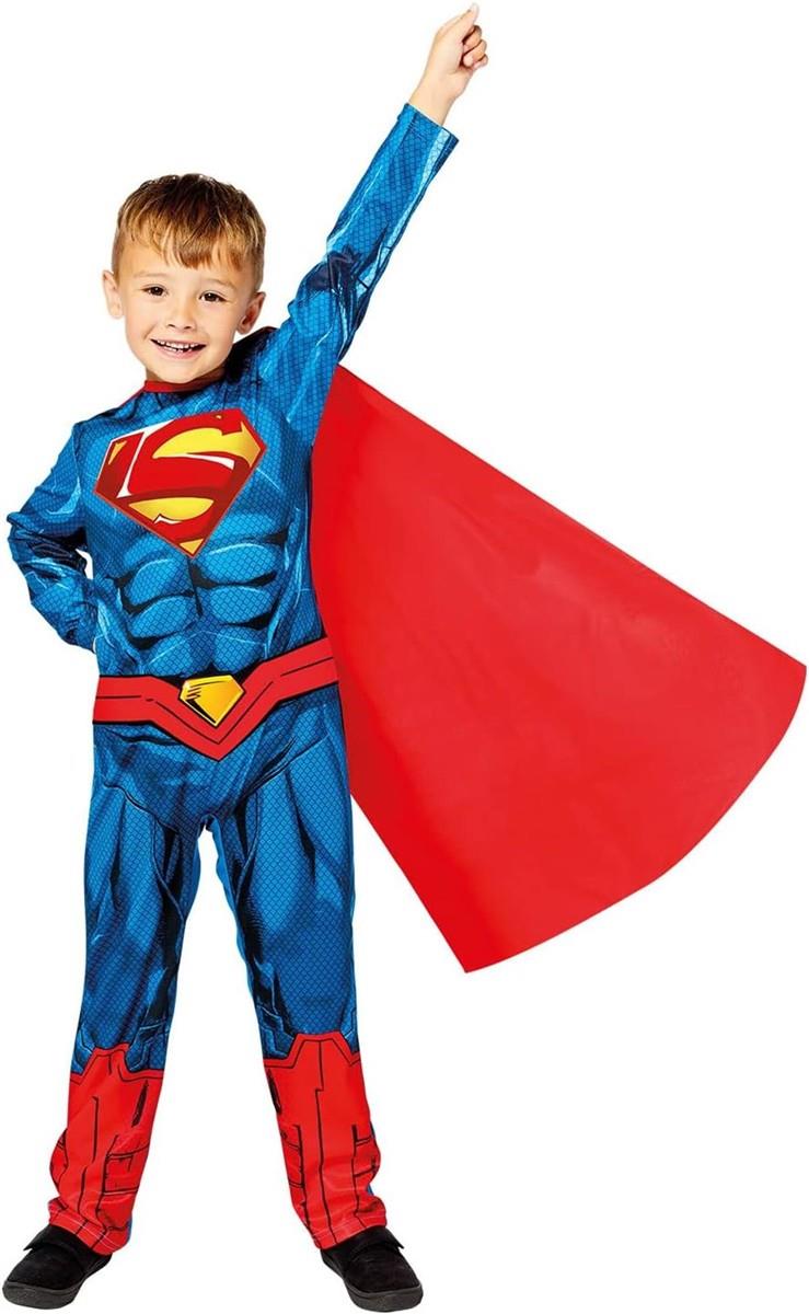 amscan offizielles Superman Kostüm für Kinder 8-10 Jahre Größe 134