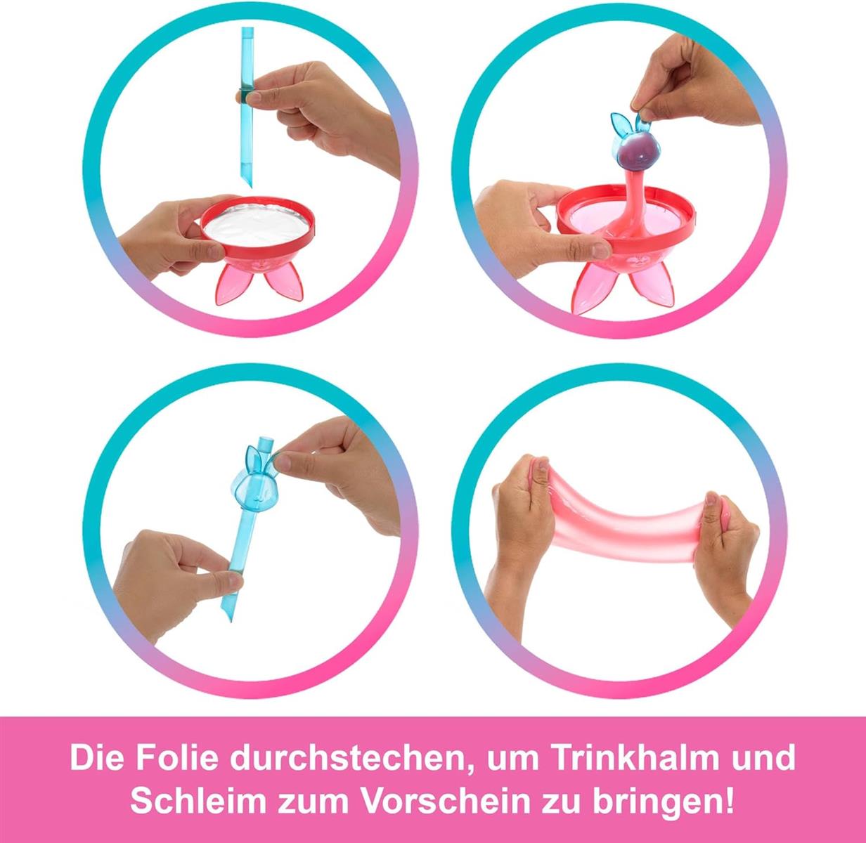Barbie Pop-Reveal-Set aus Puppe und Accessoires, Shakes-Serie, duftende süße Kätzchen-Modepuppe & Haustier, mit 8 Überraschungen inklusive Farbwechsel, JCN87