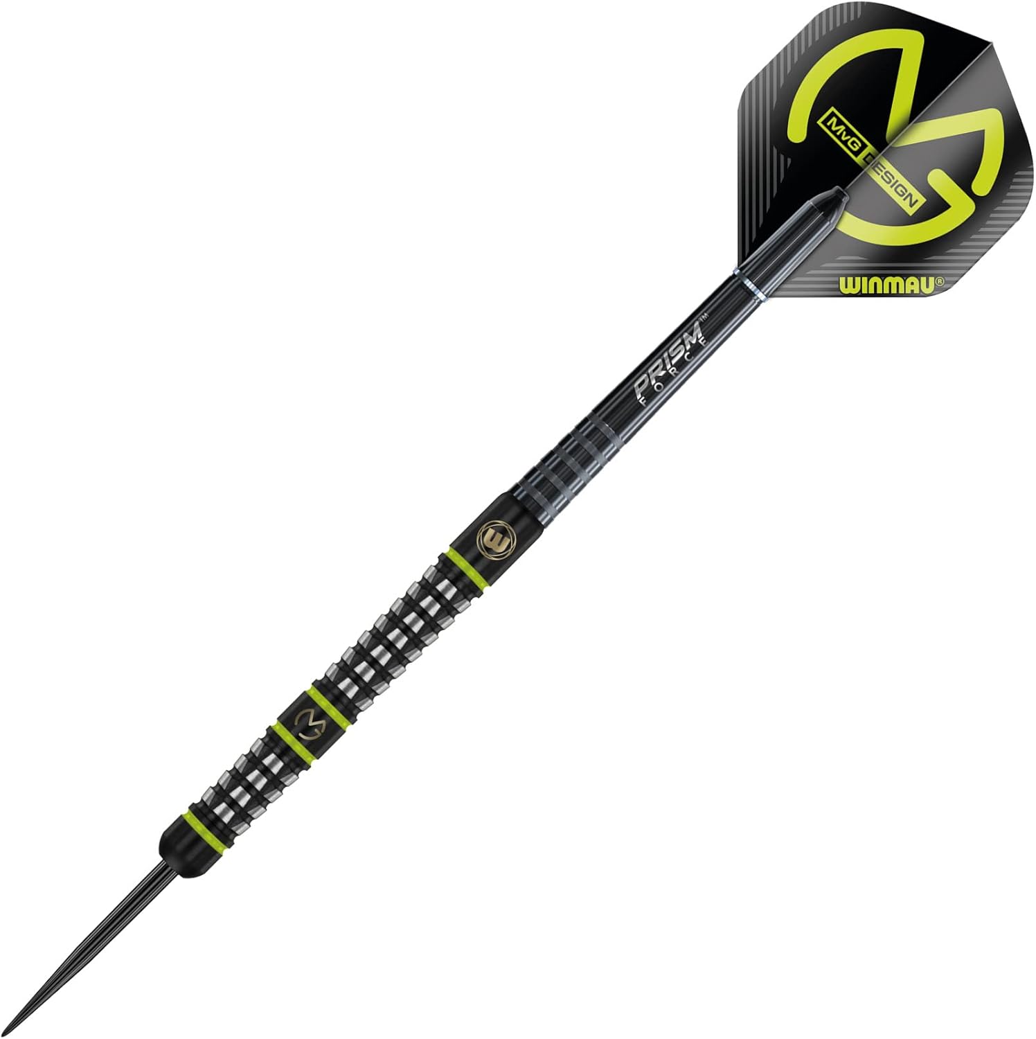 WINMAU MvG Acclaim Dartpfeile mit Wolframstahlspitze, 25 g, Set mit Flights und Schäften