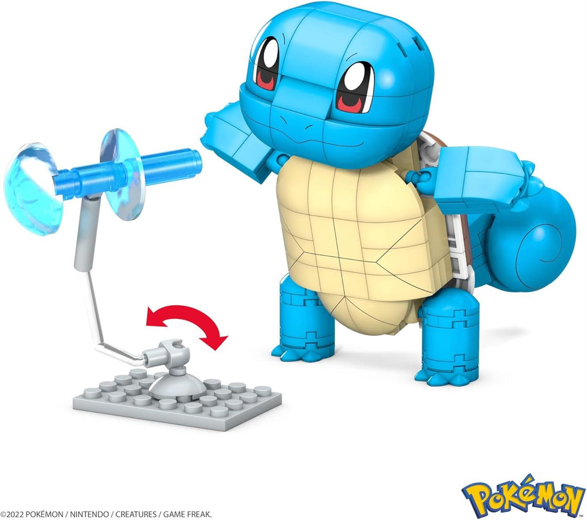 MEGA POKÉMON Bauset - bewegliche Schiggy-Figur, Pokéball und 199 kompatible Bausteine für authentische Kampfeffekte, ab 6 Jahren, GYH00