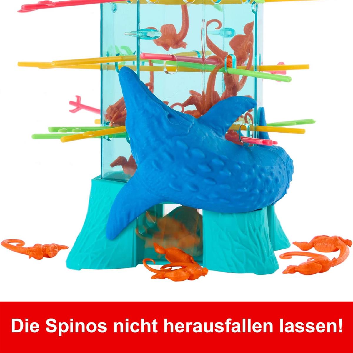 Mattel Games S.O.S. AffenalarmJurassic World: Die Wiedergeburt -Spiel für Kinder und Familie mit Ozean-Turm und vom Film inspirierten Spinosaurus-Figuren., JFW44