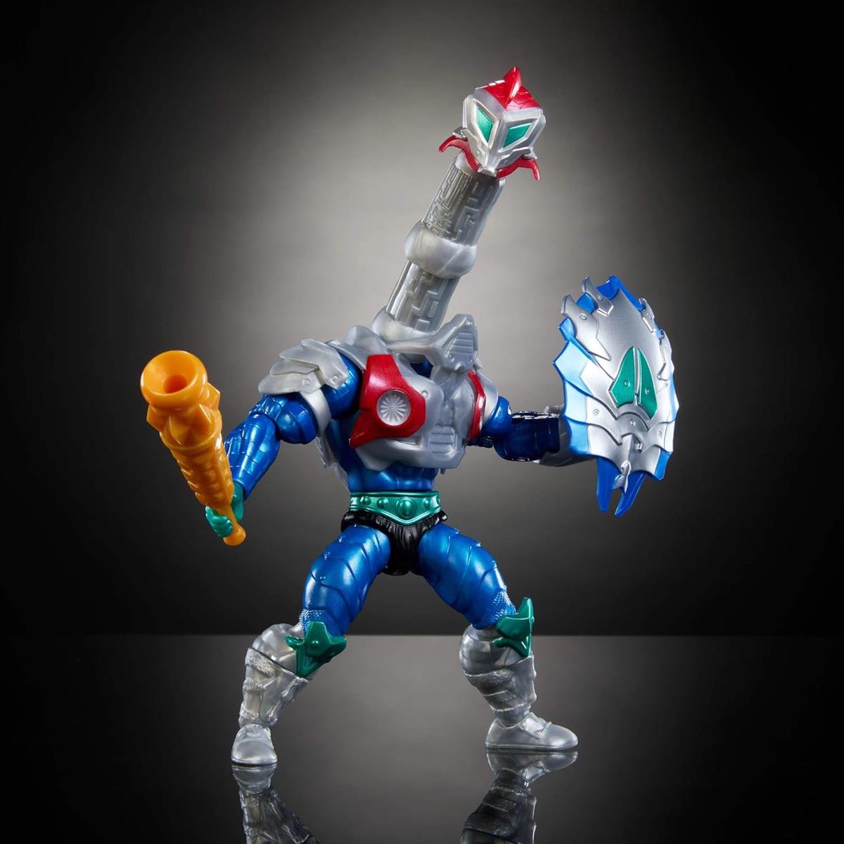 Masters of the Universe Origins Turtles of Grayskull Mekaneck Reptile Wars Bewegliche Actionfigur, Teenage Mutant Ninja und MOTU Crossover Helden-Spielzeug, JBN00