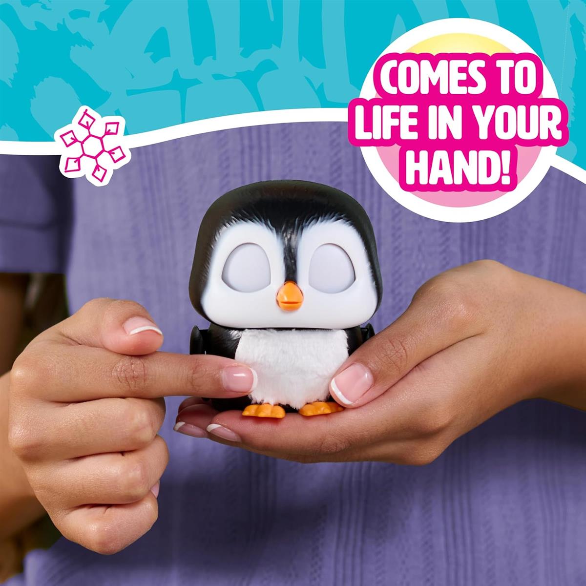 Just Play furReal Handfuls – Shy, der Pinguin, 8,9 cm großes, interaktives Spielzeug für Jungen, Mädchen und Kinder ab 4 Jahren