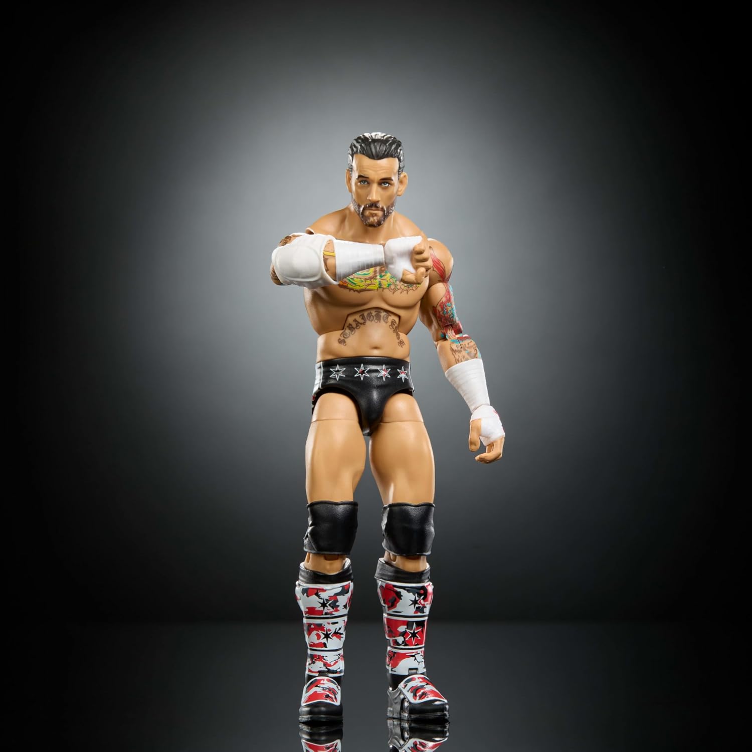Mattel WWE Elite Collection Top Picks, Set mit Actionfigur und Zubehörteilen, ca. 15 cm große Sammelfigur cm Punk mit Händen und Wrestling-Ausrüstung zu Austauschen (Stile können abweichen), JHV13