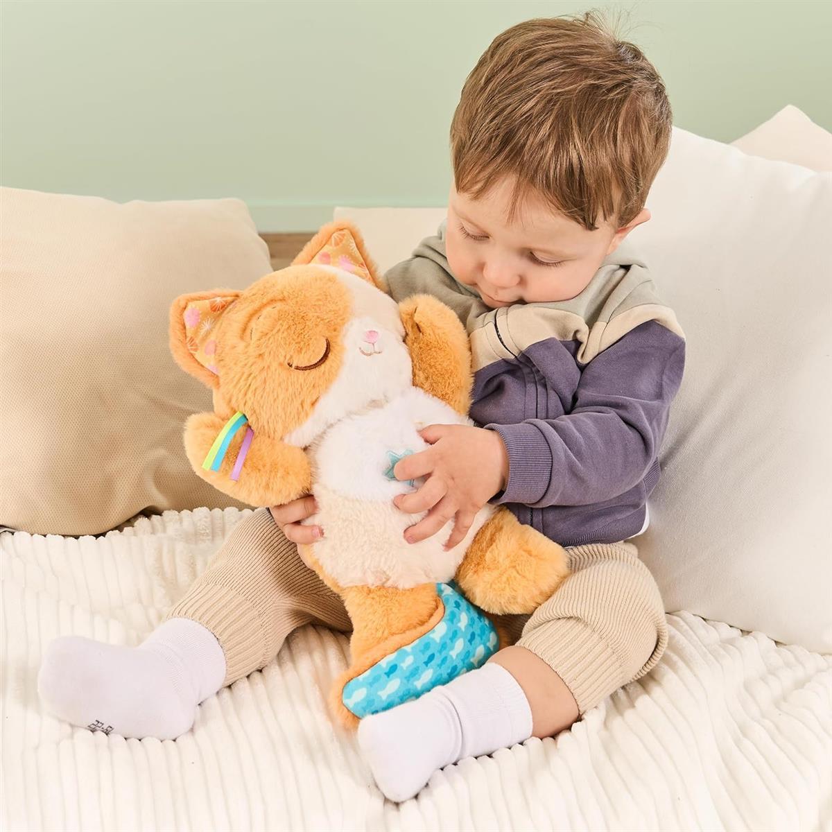 VTech Baby Schlummer-Kätzchen – Niedliches Kuscheltier als Beruhigungshilfe – Mit sanften Bewegungen, Schlafliedern, Melodien und Naturgeräuschen – Für Kinder von 0-36 Monaten