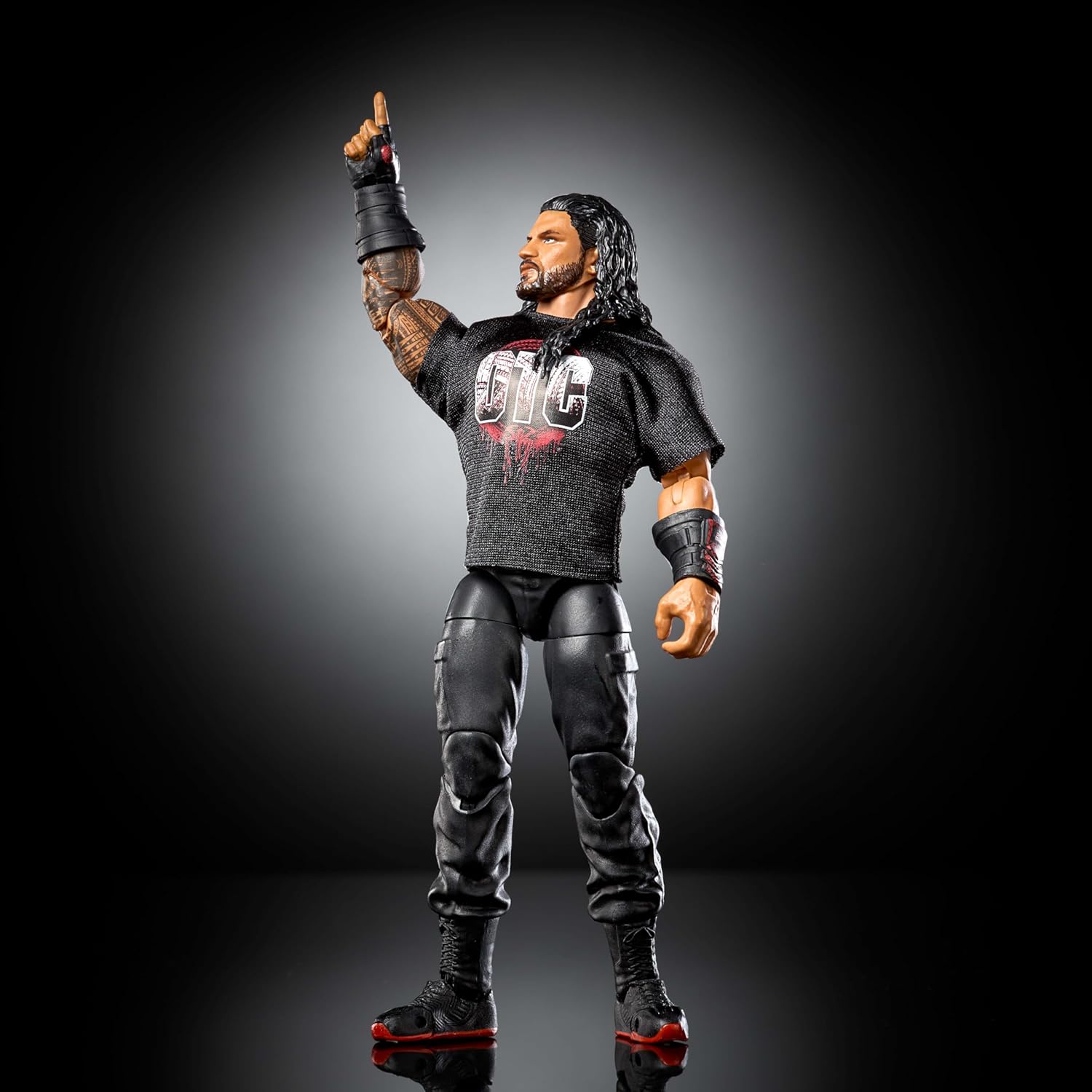 Mattel WWE Elite Actionfigur und Zubehör, Serie #123 Set, ca. 15 cm große Sammelfigur Roman Reigns mit 25 Bewegungspunkten und austauschbaren Händen, JHT62