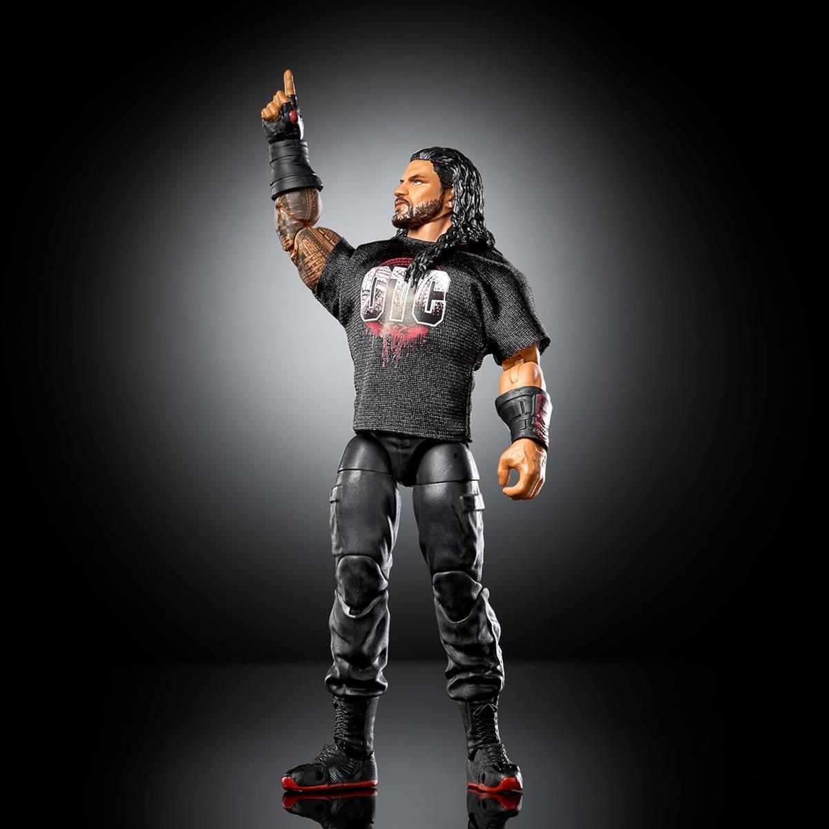 Mattel WWE Elite Actionfigur und Zubehör, Serie #123 Set, ca. 15 cm große Sammelfigur Roman Reigns mit 25 Bewegungspunkten und austauschbaren Händen, JHT62