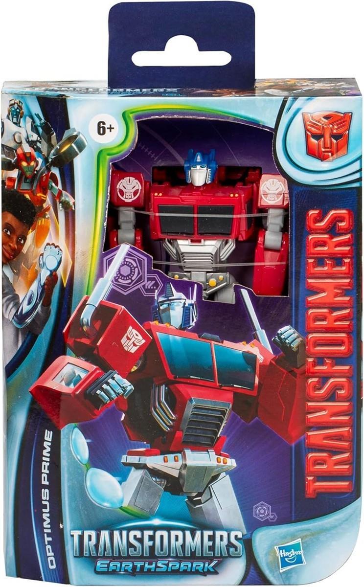 Transformers Spielzeug EarthSpark Deluxe-Klasse Optimus Prime Action-Figur (12,5 cm), Roboterspielzeug für Kinder ab 6