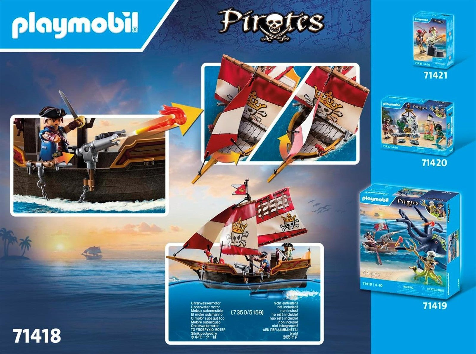 PLAYMOBIL Pirates 71418 Piratenschiff ab 4 Jahre