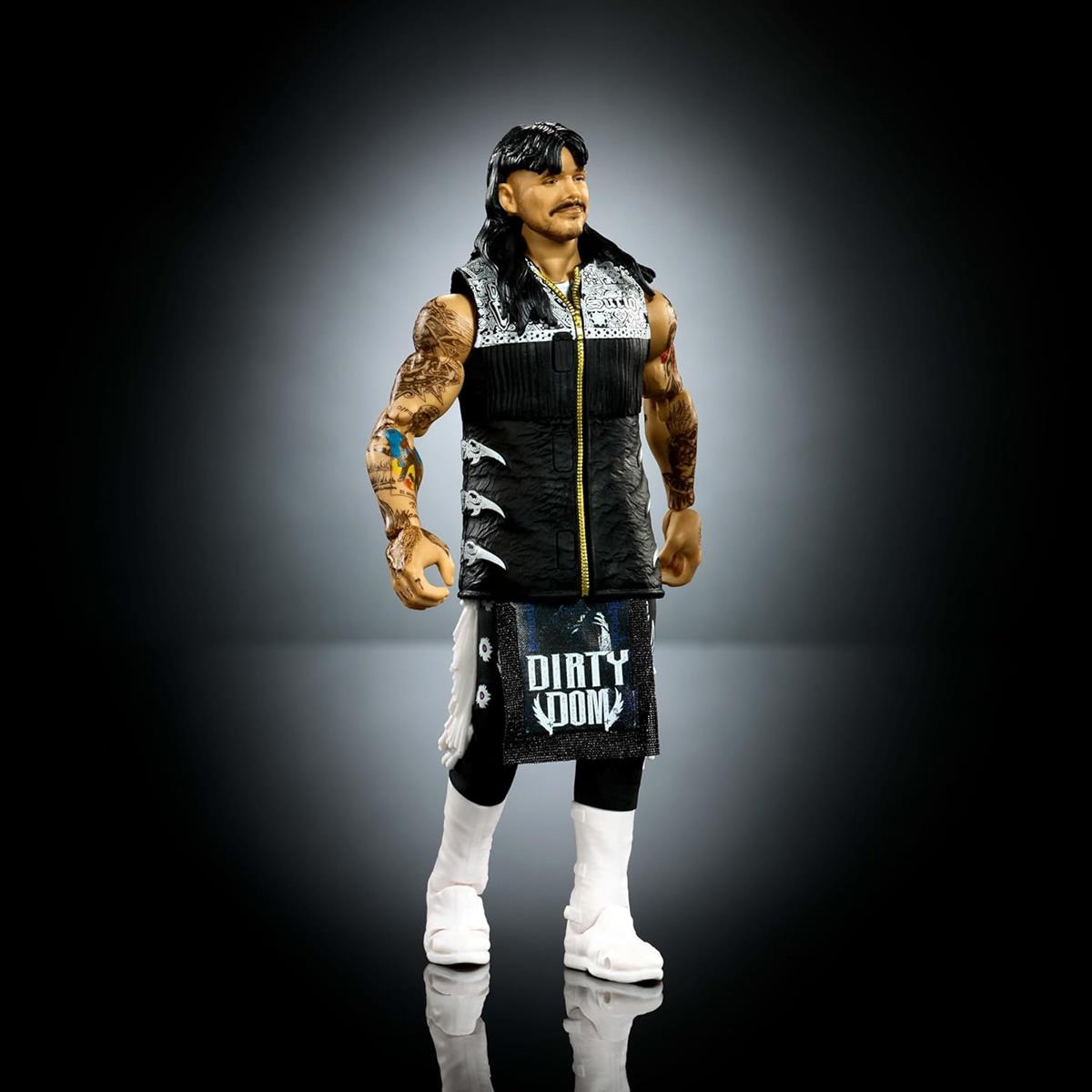 Mattel WWE Ultimate Edition Actionfigur und Zubehör im Set, ca. 15 cm große Dirty Dominik Mysterio Sammelfigur mit austauschbaren Köpfen und Händen und 30 Bewegungspunkten, JHV90