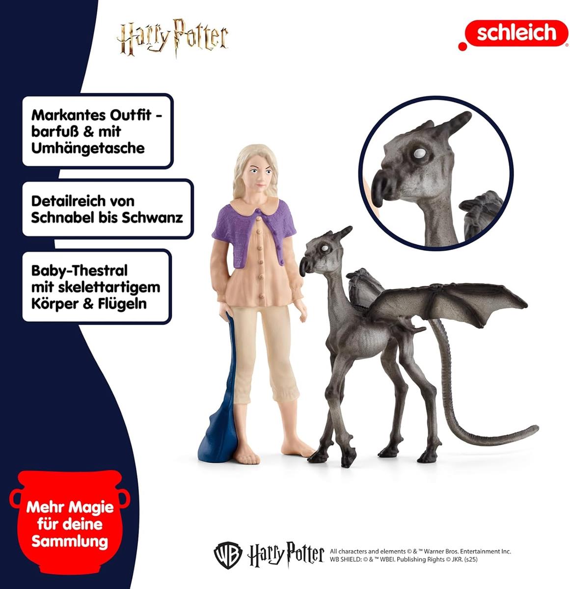 SCHLEICH Harry Potter Luna Lovegood & Thestral 42636 Sammelfiguren 2-tlg.Set Fabelwesen 6+