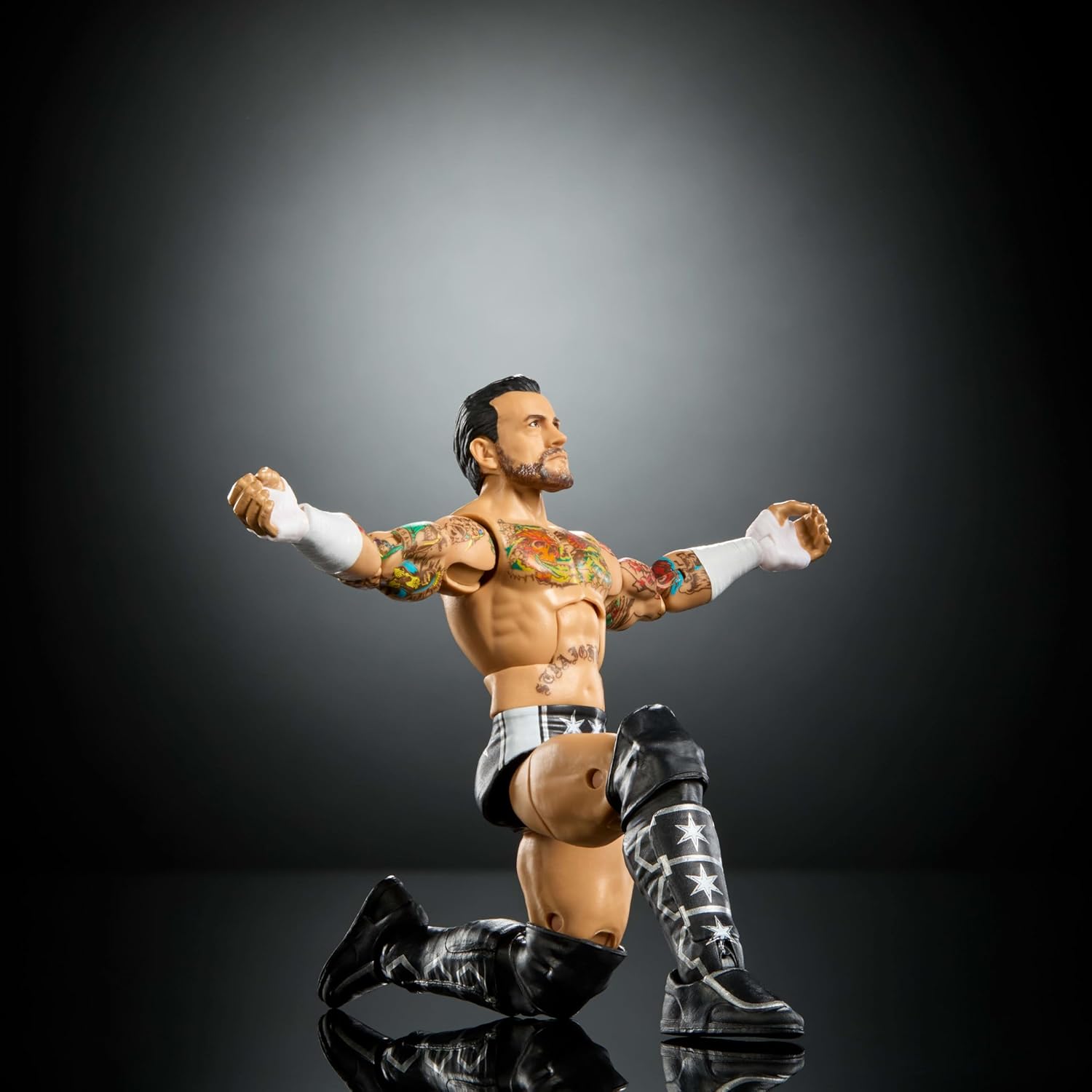 Mattel WWE Elite Actionfigur und Zubehör, Serie #124 Set, ca. 15 cm große Sammelfigur cm Punk mit 25 Bewegungspunkten und austauschbaren Händen, JHT70