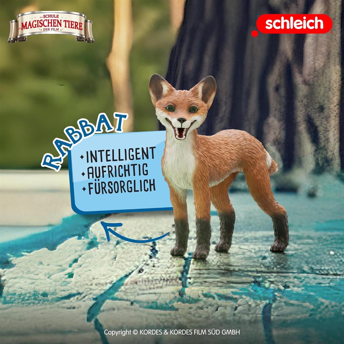 schleich 14908 Rabbat der Fuchs, ab 3 Jahren, Die Schule der magischen Tiere - Spielfigur, 10 x 3 x 7 cm