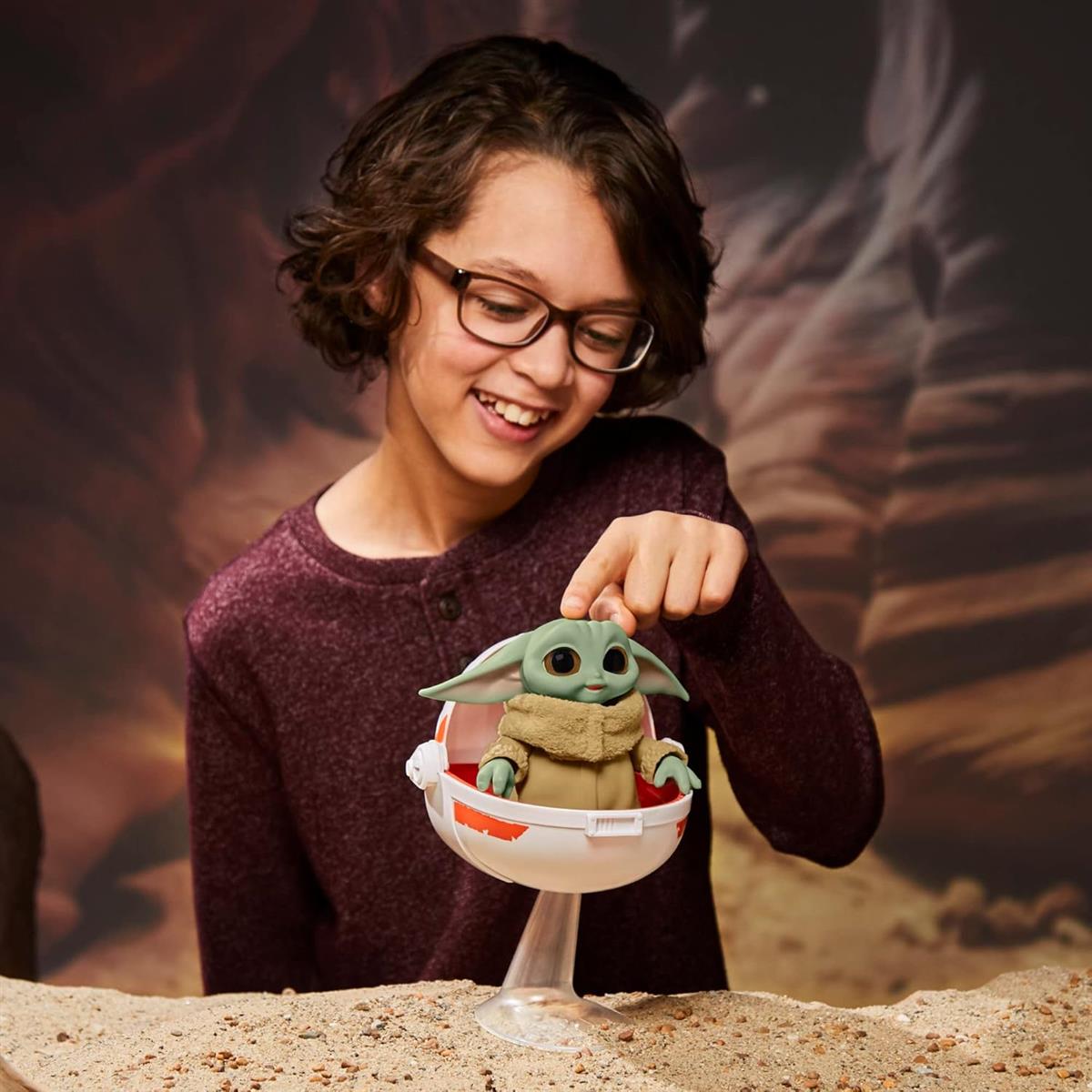 Star Wars Wild Ridin' Grogu Animatronik Spielzeug, über 25 Sound- und Bewegungskombinationen, Spielzeug für Kinder ab 4 Jahren