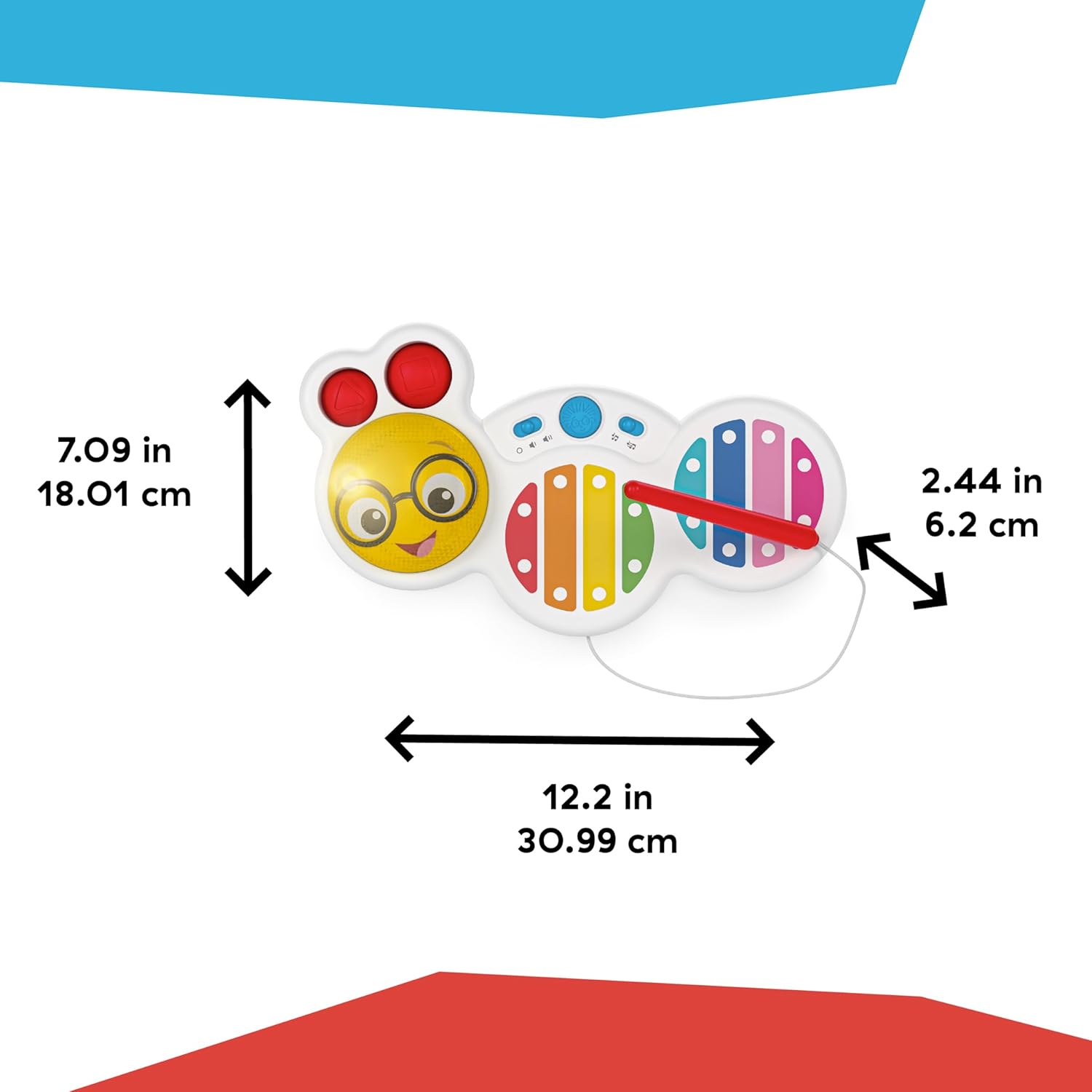 Baby Einstein Cal's Curious Keys Xylophon Musikspielzeug, Alter ab 12 Monate