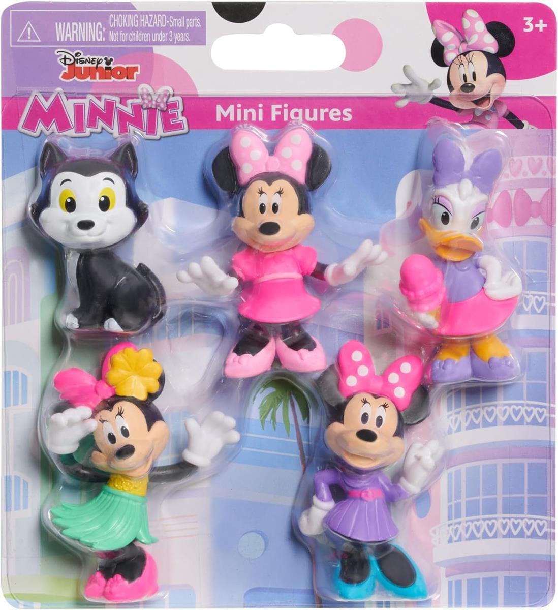 Just Play Disney Junior Minnie Mouse Minifiguren 5er-Pack, 4,3–6,9 cm große Sammelfiguren, Kinderspielzeug ab 3 Jahren