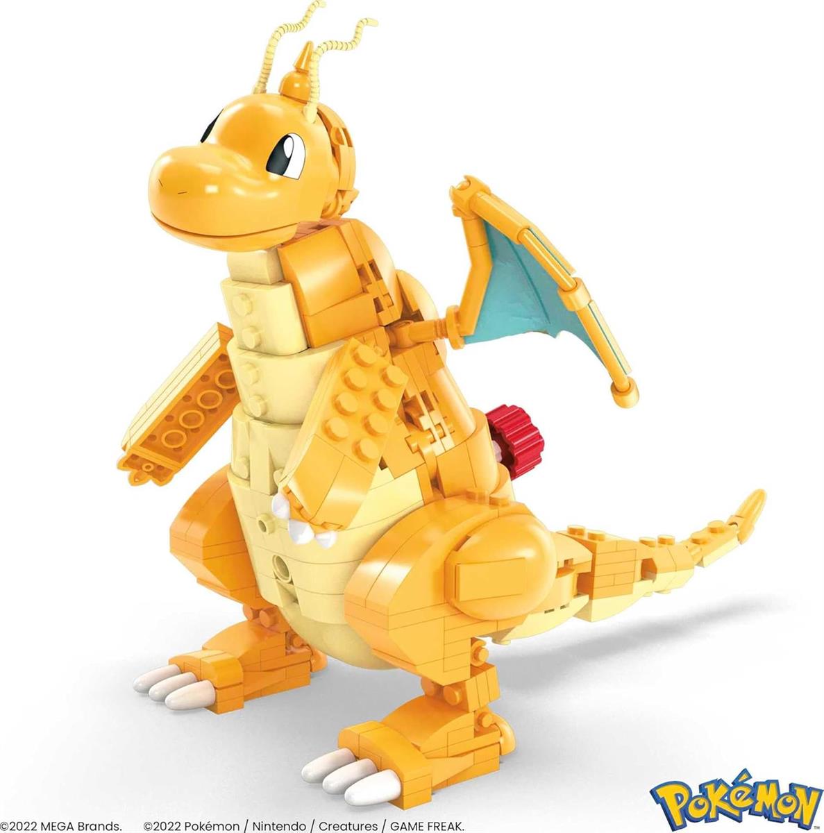 MEGA Pokémon Dragoran - 388-teiliges Bauset zum Aufbauen und mit der Kurbel die Flügel aktivieren, für Kinder ab 8 Jahren, HKT25