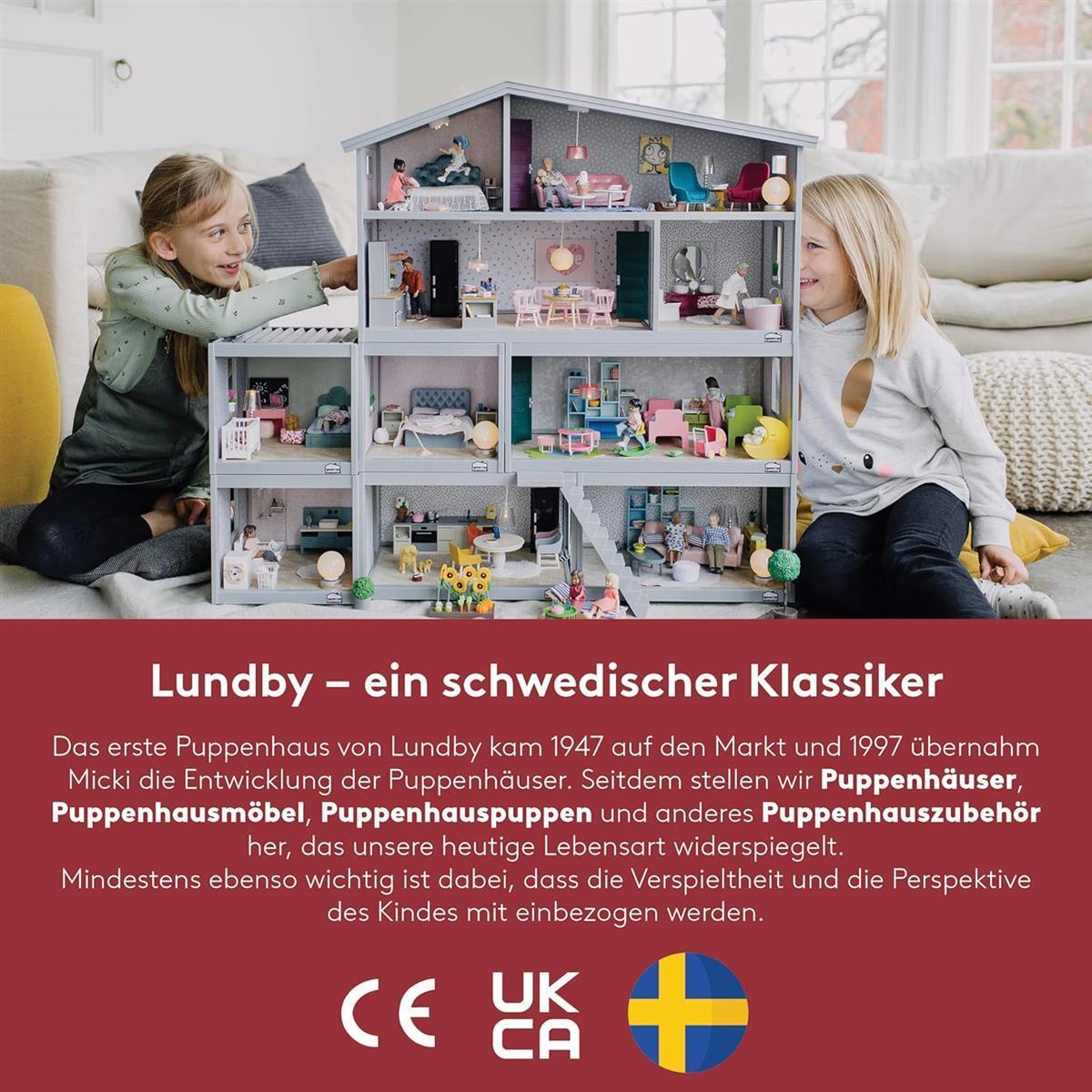 Lundby Puppenhaus Großeltern-Set – Nikki Puppenfiguren (2 Stück) für Kinder ab 3 Jahren – Hochwertiges Zubehör für Puppenhaus