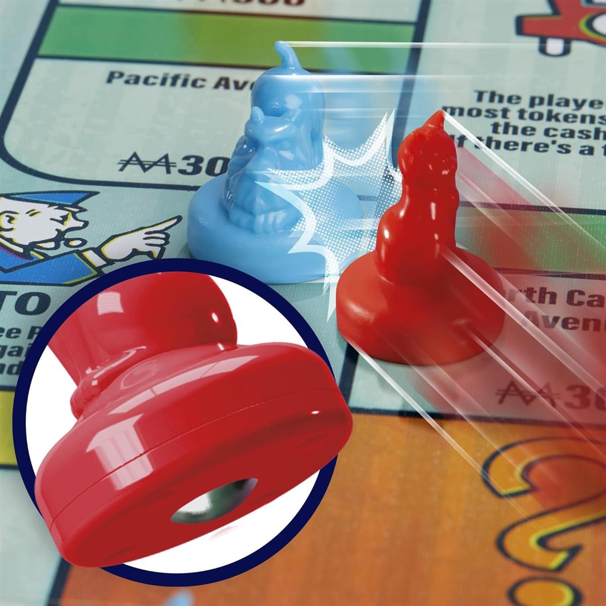 Monopoly Knockout, die extra Harte Version des klassischen Spiels, schnelles Spiel auf dem Shuffleboard für bis zu 8 Spieler, für die ganze Familie