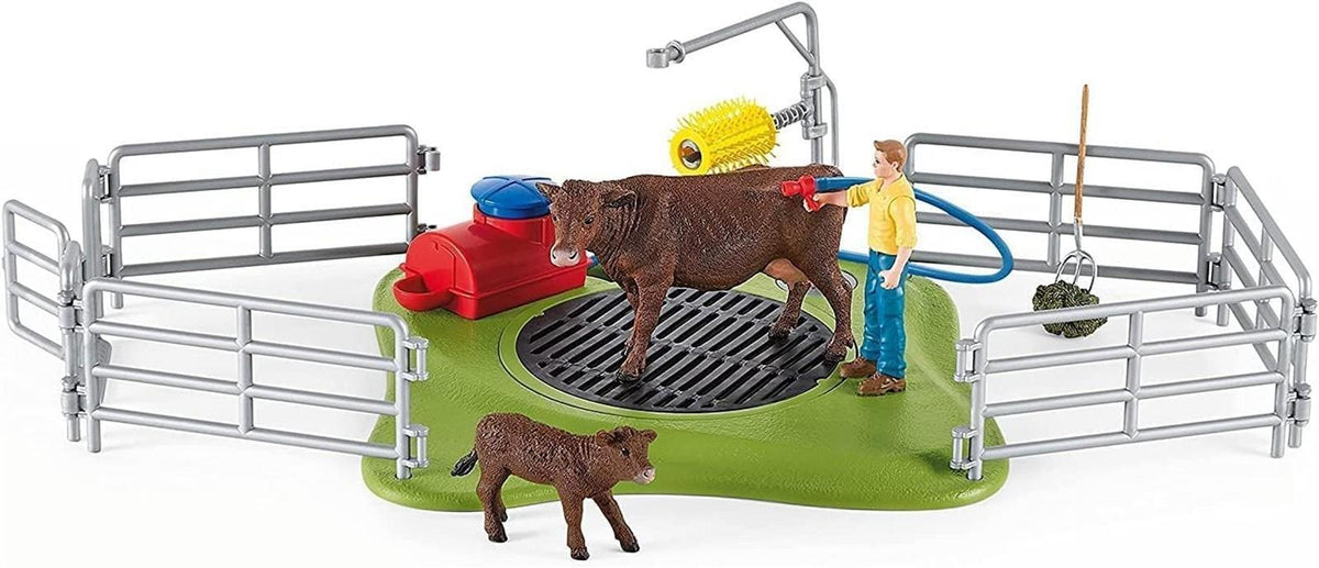 SCHLEICH 42529 Spielset Kuh Waschstation