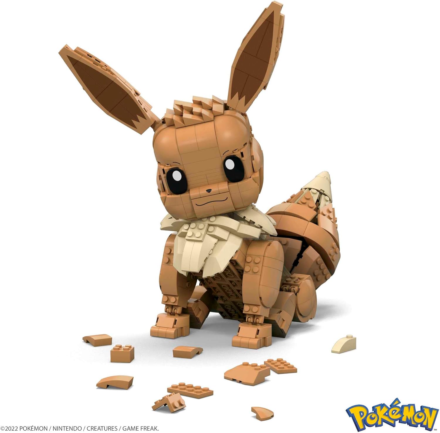 MEGA Construx GMD34 - Pokémon Jumbo Evoli (30cm), Bauset mit beweglicher Figur, Spielzeug ab 10 Jahren