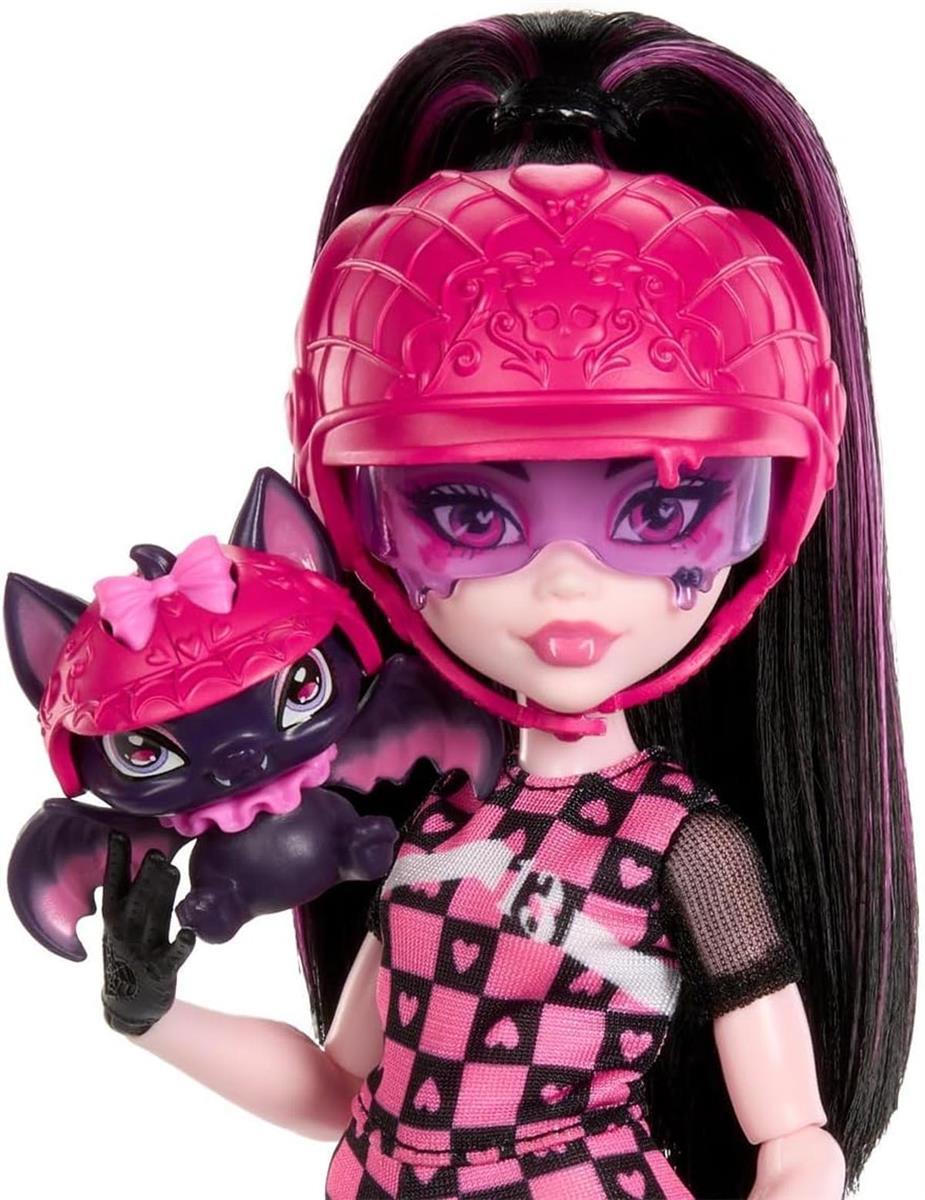 Monster High Draculaura und Sein Monster Scooter hig