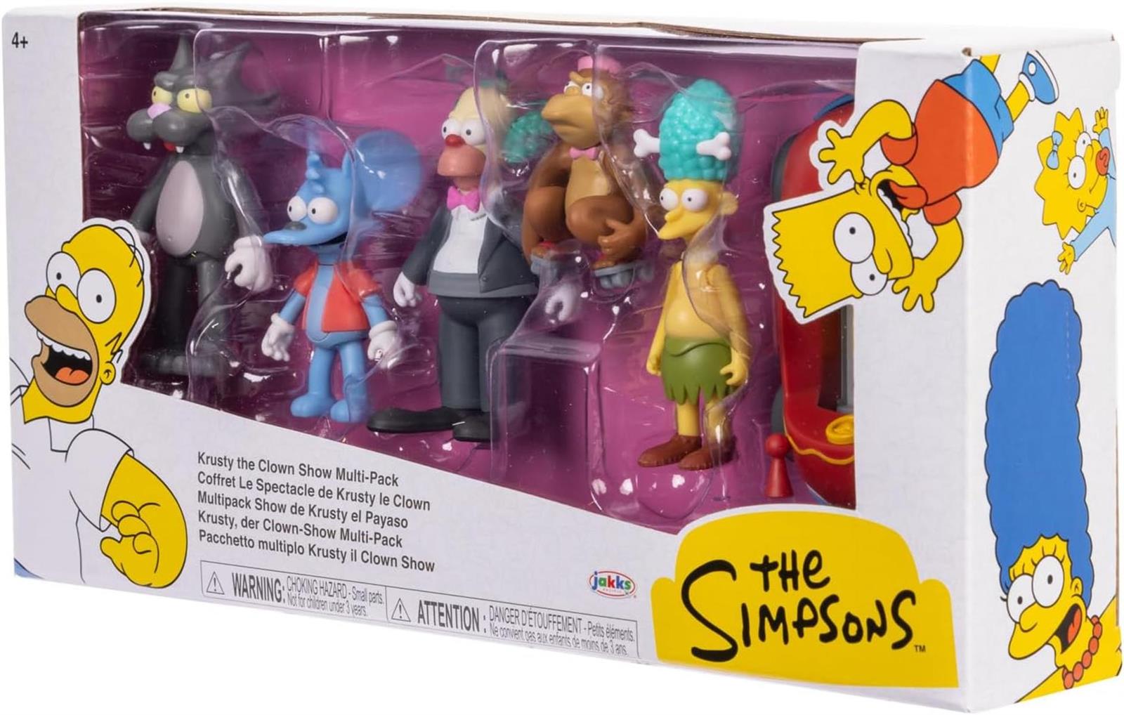 Die Simpsons 6 cm Figuren Multipack „Krusty, der Clown“, bewegliche Gliedmaßen, zum Sammeln, für Kinder ab 4 Jahren