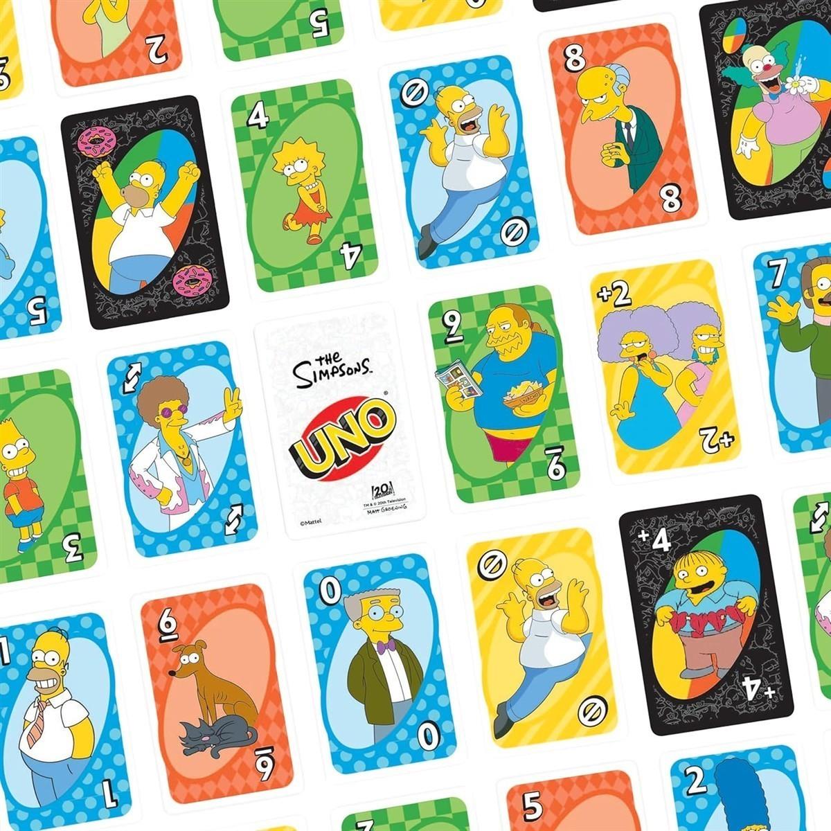 Mattel Games UNO The Simpsons Kartenspiel für Kinder, Erwachsene & Familienabende, Partys, Reisen und Camping, Spielzeug-Sammelstück, inspiriert von der Serie
