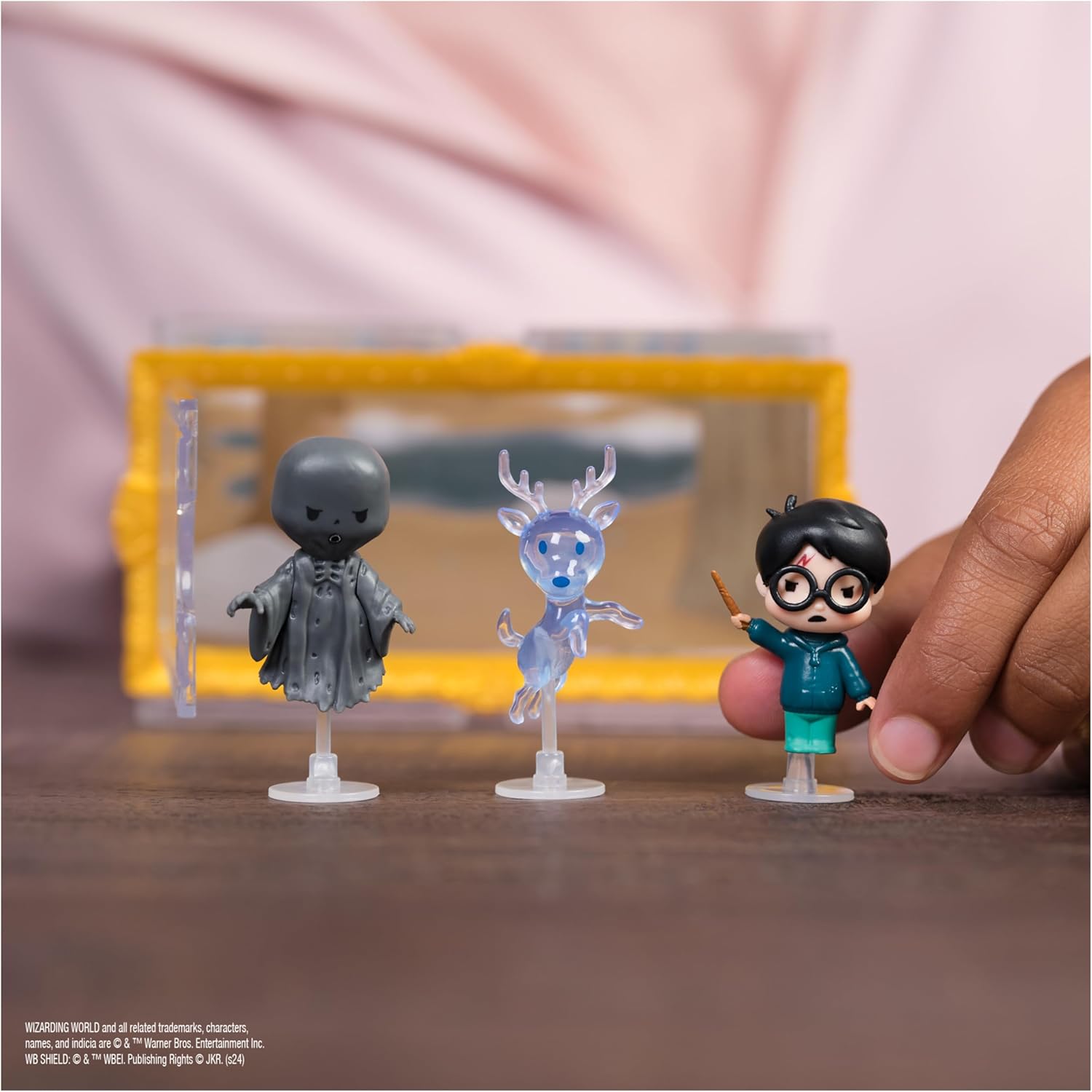 Wizarding World Harry Potter - Micro Magical Moments Sammelfiguren Multipack "Patronus" mit Harry Potter, Hirsch-Patronus, Dementor und Setzkasten, für Kinder ab 6 Jahren, Fanartikel