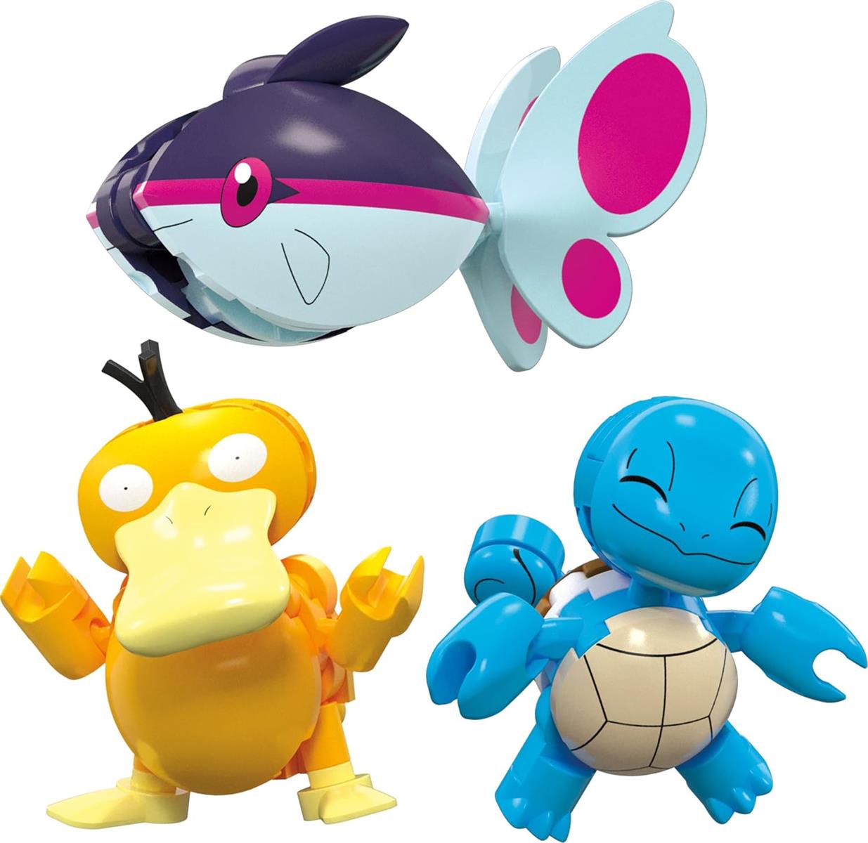 MEGA Pokémon Actionfigur-Bauspielzeug, Wasserabenteuer mit 319 Teilen und beweglichem Schiggy, Enton und Finneon, für Kinder, HXF79