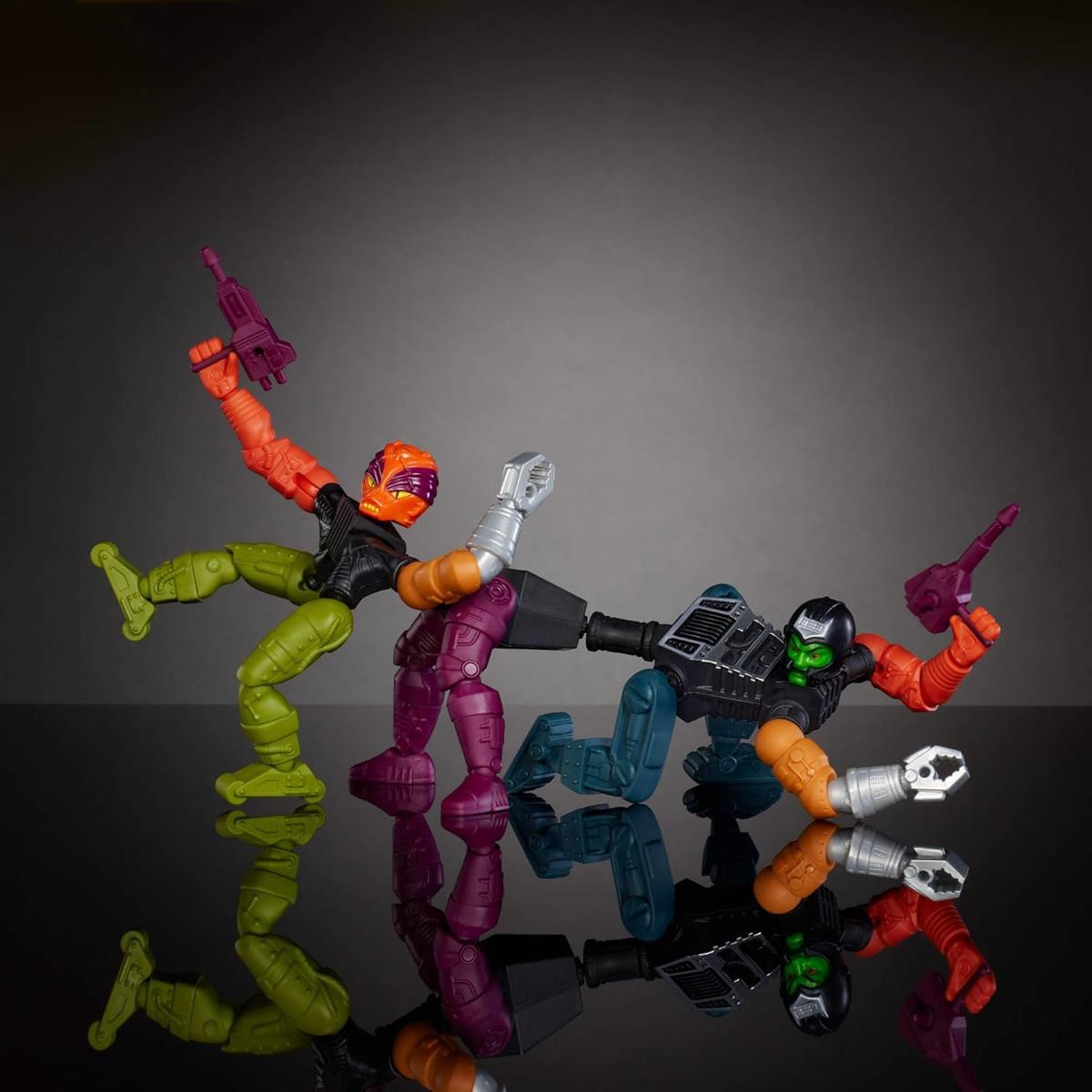 Masters of The Universe Origins Actionfigur Deluxe Multi Bot ca. 14,7 cm groß, böser Roboter mit Waffen, detailreiches Design mit 43 modularen Teilen, JKC46