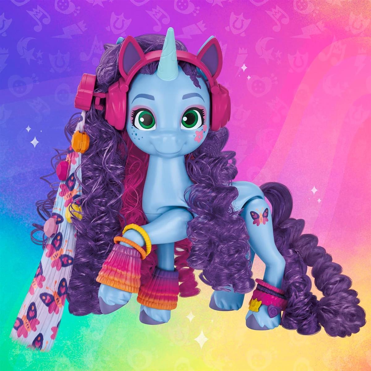 My Little Pony Spielzeug Misty Brightdawn Festival-Styling, Ponyfigur mit Accessoires