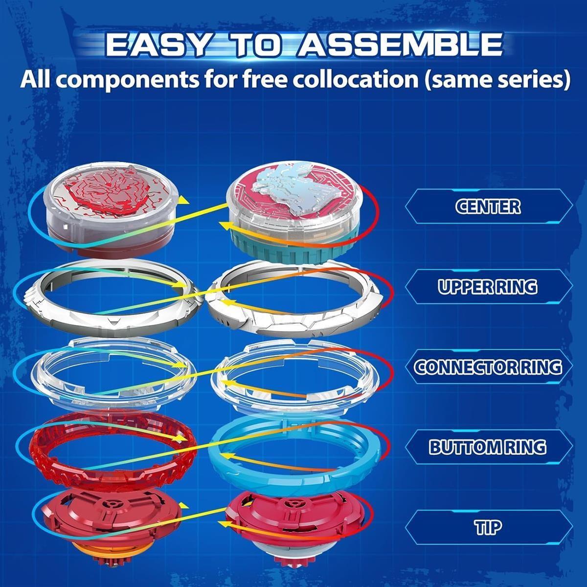 INFINITY NADO Kreisel für Kinder Metall Spielzeug Jungen, Battle Tops Kreisel Launcher Spielzeug, Spinning Tops Jungen ab 5 6 7 8 9 10 11 12 Jahre, Starter Pack Blazing War Bear