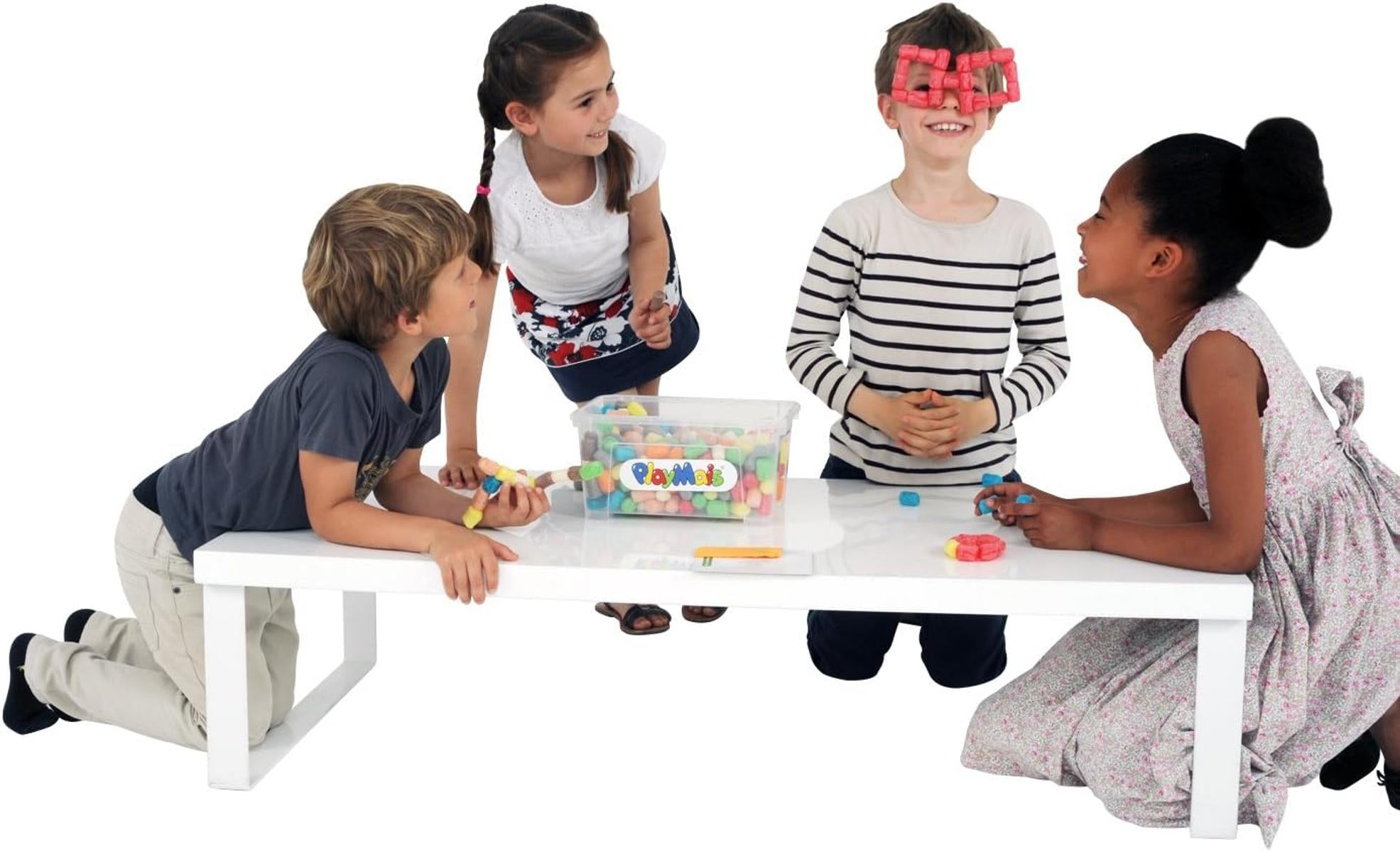 Playmais Basic 500 Bastelset für Kinder ab 3 Jahren | Basteleimer mit über 500 Stück zum Basteln | Natürliches Spielzeug | Fördert Kreativität & Motorik | Geschenk für Mädchen & Jungen