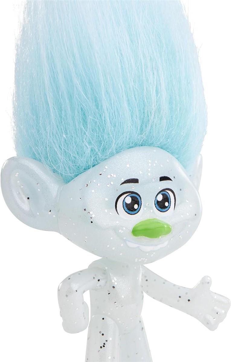 Mattel DREAMWORKS TROLLS Gemeinsam Stark – Guy Diamond Puppe mit Plüschhaar, Mode zum Ausziehen, 5 bewegliche Gelenke, für Kinder ab 3 Jahren, HNF09