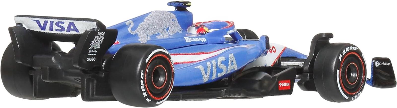 Hot Wheels VISA RB Formula 1 VCARB 01 TEAM 2024 Formel 1 Modellauto - Yuki Tsunoda 22 - Die Cast Maßstab 1:64 - Länge 8 cm - JBM14