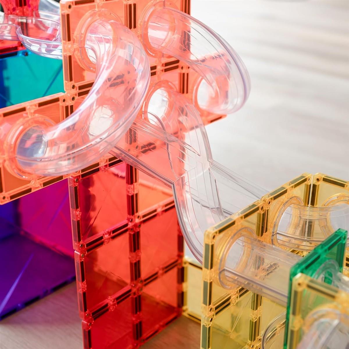 CONNETIX Magnetbausteine Regenbogen Ball Run Packen, 66 Stück