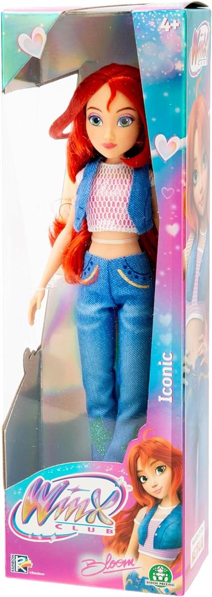 Winx Iconic Puppe – Bloom, 27 cm, bewegliche Gelenke, rotes Haar, ikonisches Outfit – offizielles Winx Club Spielzeug für Mädchen ab 4 Jahren