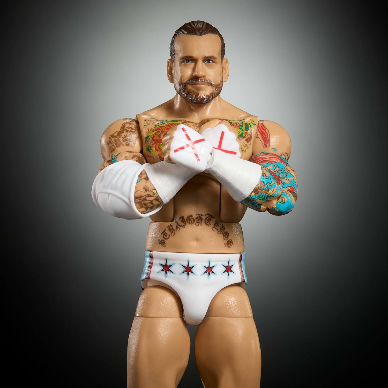 Mattel WWE Elite Actionfigur und Zubehör, Greatest Hits 2025, ca. 15 cm große Sammelfigur cm Punk mit 25 Bewegungspunkten und austauschbaren Händen, JHT46,