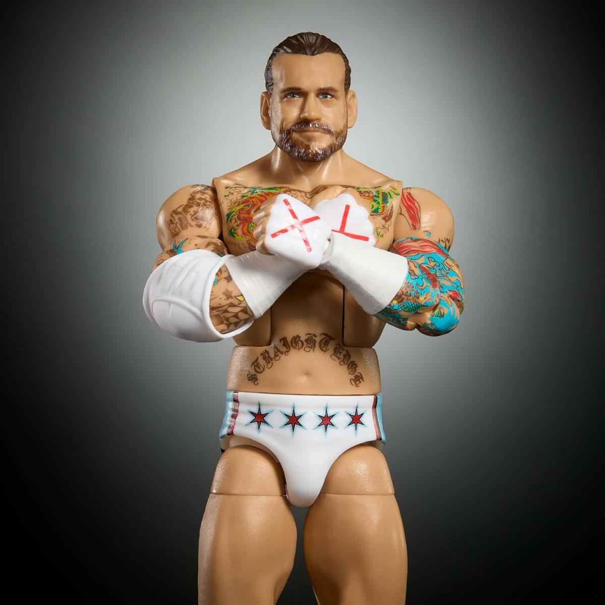 Mattel WWE Elite Actionfigur und Zubehör, Greatest Hits 2025, ca. 15 cm große Sammelfigur cm Punk mit 25 Bewegungspunkten und austauschbaren Händen, JHT46,